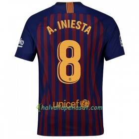 Jalkapallo Pelipaidat FC Barcelona A_Iniesta 8 Kotipaita 2018-2019 Lyhythihainen